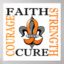 Fleur De Lis 3 Kidney Cancer Posters