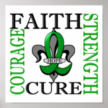 Fleur De Lis 3 Kidney Disease Poster