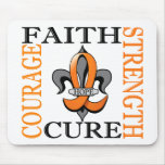 Fleur De Lis 3 Leukaemia mousepads