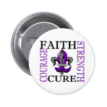 Fleur De Lis 3 Pancreatic Cancer Pins