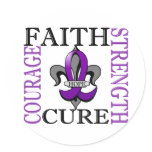 Fleur De Lis 3 Pancreatic Cancer stickers