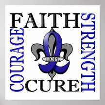 Fleur De Lis 3 Rectal Cancer Print