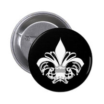 Fleur De Lis 9 Pinback Buttons
