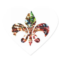 fleur-de-lis : Amazing Red Sparkle Design Stickers