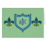 Fleur de Lis and Shield Custom Design Greeting Cards