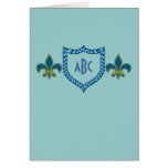 Fleur de Lis and Shield Custom Design Card
