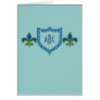 Fleur de Lis and Shield Custom Design Card