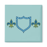 Fleur de Lis and Shield Custom Design Refrigerator Magnets
