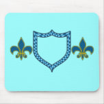 Fleur de Lis and Shield Custom Design Mousepads