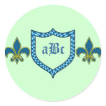 Fleur de Lis and Shield Custom Design Sticker