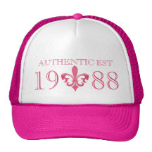 Fleur de lis authentic age pink hat