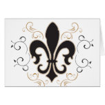 Fleur De Lis: Black and Gold cards