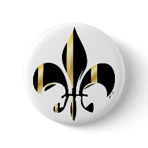 Fleur de Lis/black + gold Pin