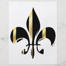 Fleur de Lis/black + gold Full Color Flyer
