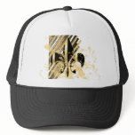 Fleur de Lis/black + gold hats