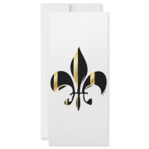 Fleur de Lis/black + gold Rack Card Template