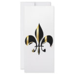 Fleur de Lis/black + gold rack cards