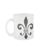 Fleur De Lis, Black Washout mugs