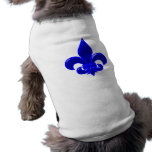 Fleur De Lis Blau blue Haustierhemden