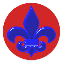 Fleur De Lis Blau blue Stickers