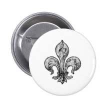 fleur de lis button