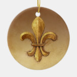 Fleur-de-lis Christmas Tree Ornament
