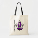 Fleur De Lis Crohn's Disease Hope Canvas Bag