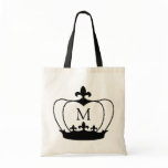 Fleur-de-lis Crown Monogram Tote Bag