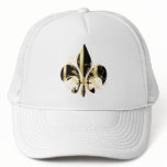 Fleur de Lis, customisable text hats