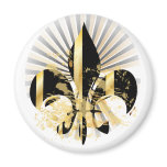 Fleur de Lis, customisable text magnets