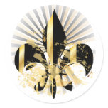 Fleur de Lis, customisable text stickers