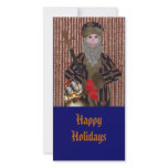 Fleur de Lis Father Christmas Customized Photo Card