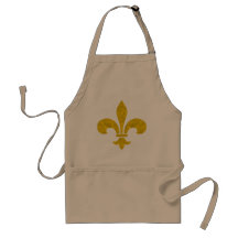 Fleur De Lis Gold Leaf Cut Apron