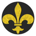 Fleur De Lis Gold Leaf Cut stickers