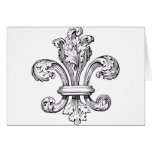 fleur de lis greeting cards