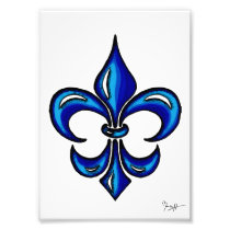 Fleur de Lis in Blue Photo Art