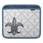 Fleur-de-Lis iPad Sleeve (silver)