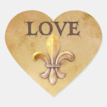 Fleur-de-lis Love Sticker