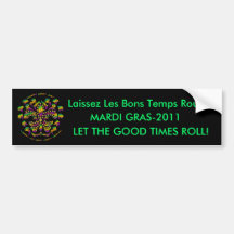 Fleur de lis Mardi Gras 2011 V-1 Bumper Sticker