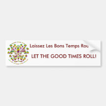 Fleur de lis Mardi Gras 2011 V-1 Bumper Sticker