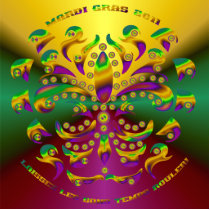 Fleur de lis Mardi Gras 2011 V-1 Photo Cutout