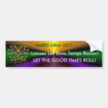 fleur de lis Mardi-Gras 2011 V-2 Bumper Sticker