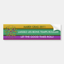 fleur de lis Mardi-Gras 2011 V-2 Bumper Sticker