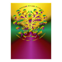Fleur de lis Mardi-Gras 2011 V-2 Invitations
