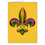 Fleur de lis Mask Greeting Cards