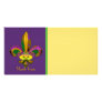 Fleur de lis Mask Personalized Photo Card