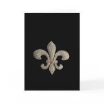 Fleur de lis NOLA Bride Bling Greeting Card