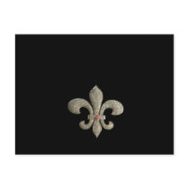 Fleur de lis NOLA Bride Bling Post Card