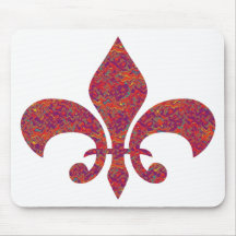 Fleur de Lis - on NOVINO Artistic Jewel Patterns Mousemat