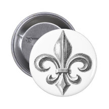 Fleur de Lis Pinback Button